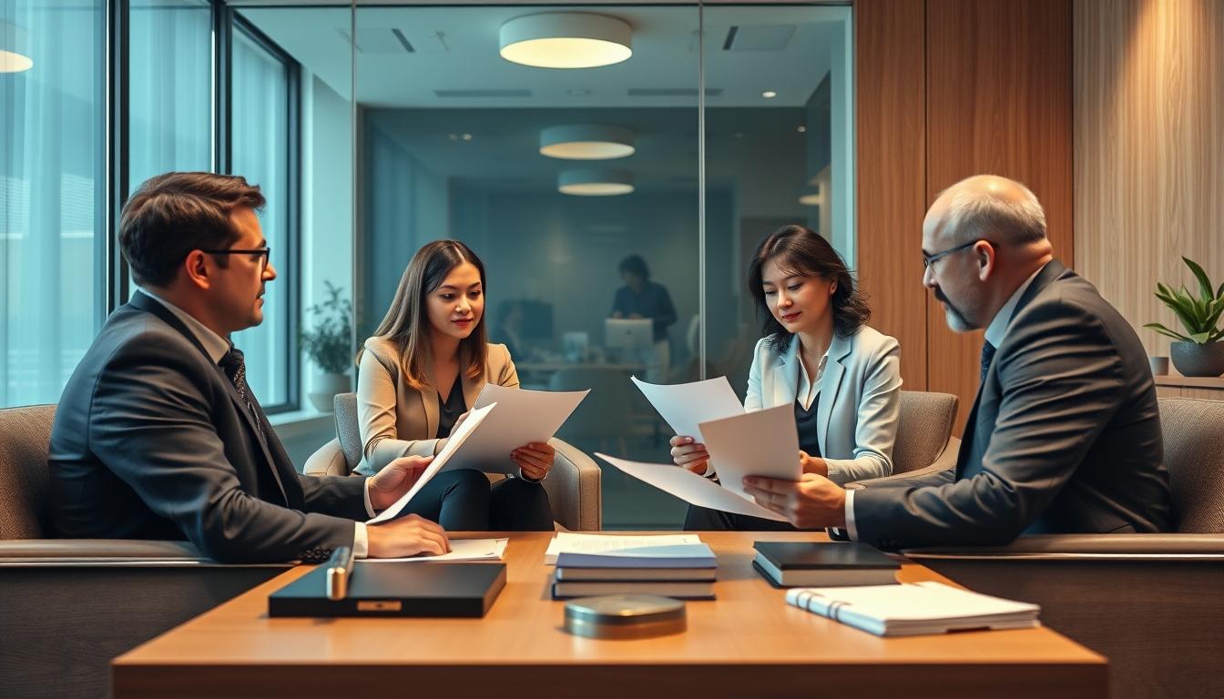 Business agreement signing